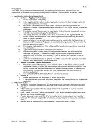 DBPR Form VM7 Continuing Education Provider Application - Florida, Page 4