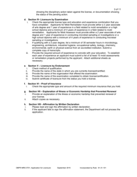 DBPR Form MRS0701 Mold Related Services Application for Licensure - Florida, Page 3