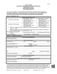 DBPR Form MRS0701 Mold Related Services Application for Licensure - Florida, Page 4