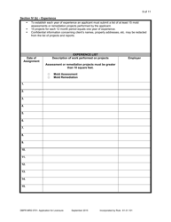 DBPR Form MRS0701 Mold Related Services Application for Licensure - Florida, Page 9