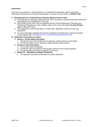 DBPR Form VM4 Application for a Limited-Service Veterinary Medical Practice Clinic Registration - Florida, Page 5