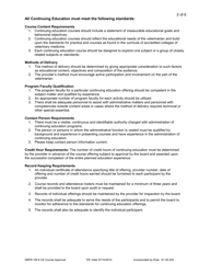 DBPR Form VM8 Continuing Education Course Approval Application - Florida, Page 2