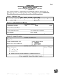 DBPR Form VM8 Continuing Education Course Approval Application - Florida, Page 3