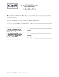 Form HSMV72190 Medical Referral Form - Florida, Page 2