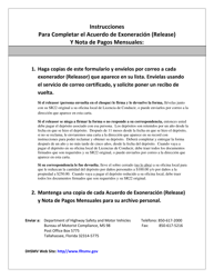 Formulario HSMV74014 Formulario Para La Exoneracion De Danos a La Propiedad/Lesiones - Florida (Spanish), Page 2