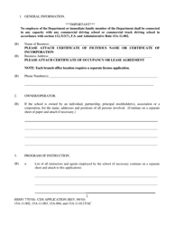 Form HSMV77074S License Application for Commercial Driving School - Florida, Page 2