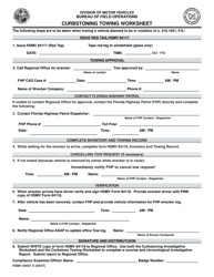 Document preview: Form HSMV84047 S Curbstoning Towing Worksheet - Florida