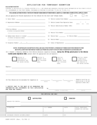 Form HSMV-86009 Application for Temporary Exemption - Florida, Page 2