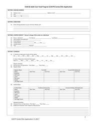 Child &amp; Adult Care Food Program (CACFP) Center/Site Application - Georgia (United States), Page 2