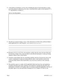Form GAVFL003 Notice of Transfer of State Franchise - Georgia (United States), Page 2