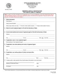 Form CD920 Amended Annual Registration for Limited Liability Company - Georgia (United States), Page 2