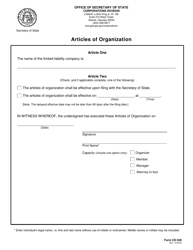Form CD030 Articles of Organization - Georgia (United States), Page 2