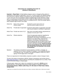 Document preview: Form CD115 Articles of Amendment to Articles of Organization - Georgia (United States)