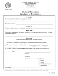 Form CD115 Articles of Amendment to Articles of Organization - Georgia (United States), Page 2