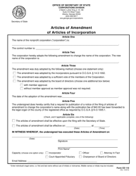 Form CD110 Articles of Amendment of Articles of Incorporation - Georgia (United States), Page 2