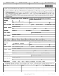 Form AQS-279 Dog &amp; Cat Import Form - Hawaii, Page 2