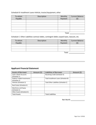 Personal Financial Statement - Hawaii, Page 3