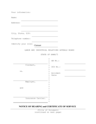 Document preview: Notice of Hearing and Certificate of Service - Hawaii