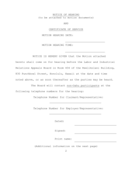 Notice of Hearing and Certificate of Service - Hawaii, Page 2