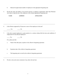 Form HLRB-8 Petition for Determination of Collective Bargaining Unit and Election of Collective Bargaining Representative - Hawaii, Page 3