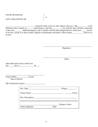 Form HLRB-8 Petition for Determination of Collective Bargaining Unit and Election of Collective Bargaining Representative - Hawaii, Page 4