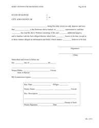 Form HLRB-3 Petition for Decertification - Hawaii, Page 4