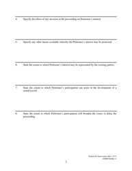 Form HLRB-13 Petition for Intervention - Hawaii, Page 2
