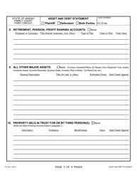 Form 1F-P-063 Asset and Debt Statement - Hawaii, Page 3