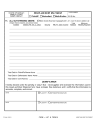 Form 1F-P-063 Asset and Debt Statement - Hawaii, Page 4