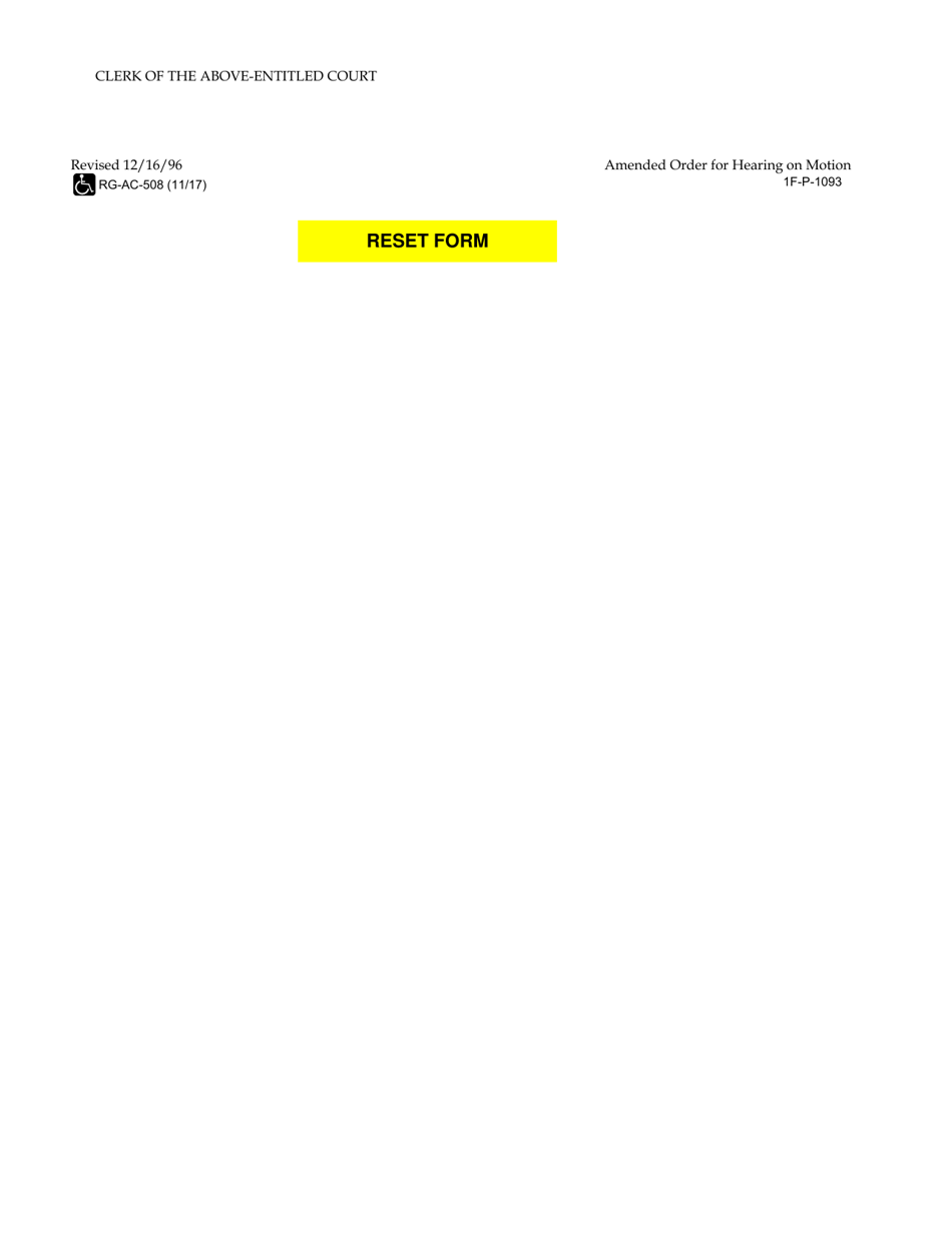 Form 1F-P-1093 Amended Order for Hearing on Motion - Hawaii, Page 2