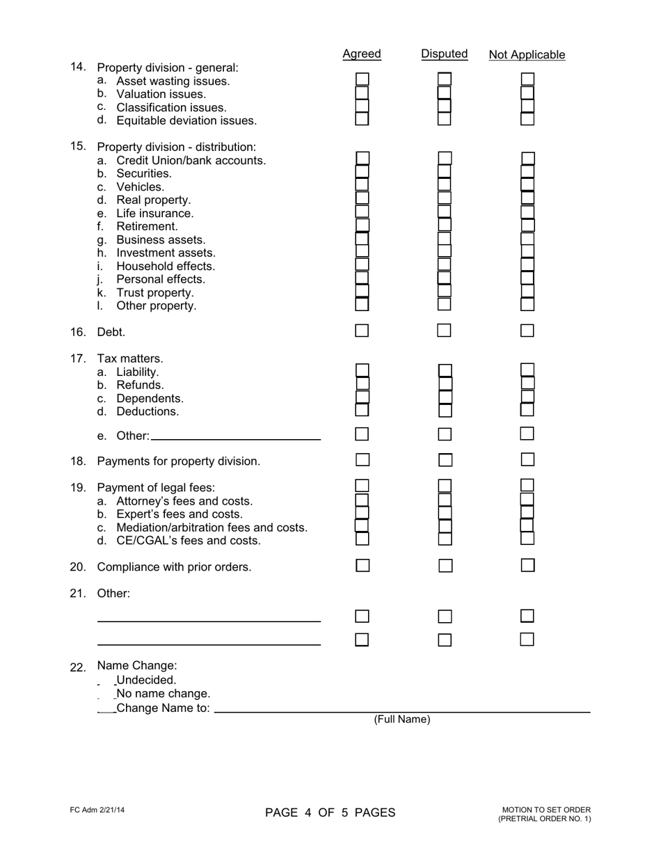 Form 1F-P-762 Motion Set Order (Pretrial Order 1) - Hawaii, Page 4