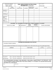 Form 1F-P-833 Civil Union Divorce Action (CUDA) Information - Hawaii, Page 2