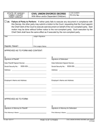 Form 1F-P-843 Civil Union Divorce Decree - Hawaii, Page 10