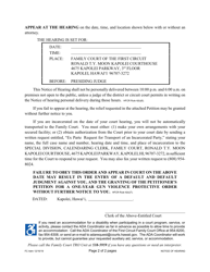 Form 1F-P-2092 Notice of Hearing - Hawaii, Page 2