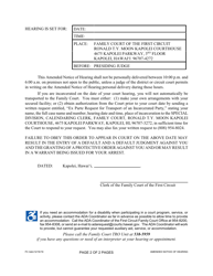 Form 1F-P-2096 Amended Notice of Hearing for Petition for a One-Year Gun Violence Protective Order - Hawaii, Page 2
