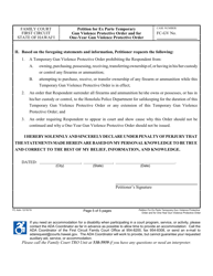 Form 1F-P-2091 Petition for Ex Parte Temporary Gun Violence Protective Order and Petition for One-Year Gun Violence Protective Order - Hawaii, Page 5