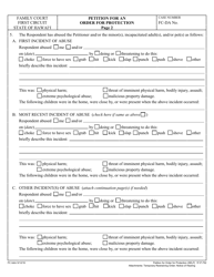 Form 1F-P-752 Petition for an Order for Protection - Hawaii, Page 2