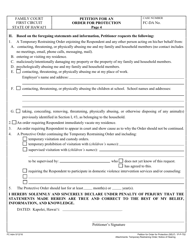 Form 1F-P-752 Petition for an Order for Protection - Hawaii, Page 4