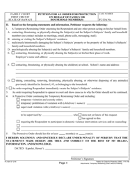 Form 1F-P-754 Petition for an Order for Protection on Behalf of a Family or Household Member(S) - Hawaii, Page 4