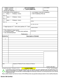 Form 1F-P-1057 List of Exhibits - Hawaii