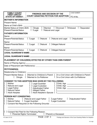 Form 1F-P-881 Findings and Decision of the Court Granting Petition for Adoption of a Child(Ren) - Hawaii, Page 2