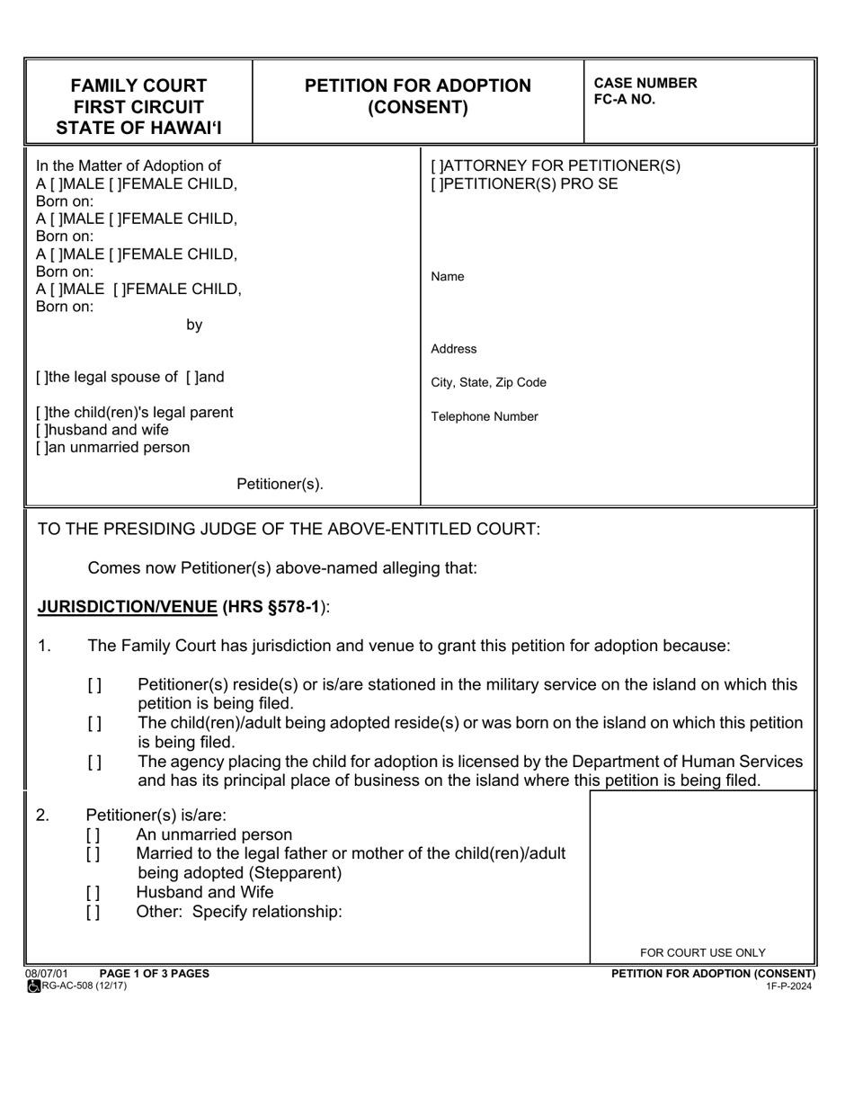 Form 1F-P-2024 - Fill Out, Sign Online and Download Printable PDF, Hawaii | Templateroller