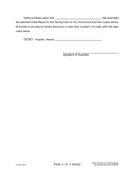 Form 1F-P-2012 Initial Report of the Guardian of an Incapacitated Person; Notice of the Filing of Initial Report - Hawaii, Page 5