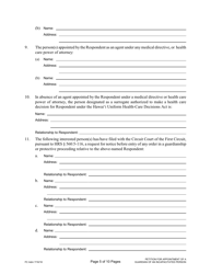 Form 1F-P-2019 Petition for Appointment of a Guardian of an Incapacitated Person; Notice of Hearing - Hawaii, Page 5