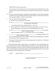 Form 1F-P-2019 Petition for Appointment of a Guardian of an Incapacitated Person; Notice of Hearing - Hawaii, Page 8