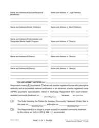 Form 1F-P-1063 Notice of Intent to Discharge Respondent From Assisted Community Treatment - Hawaii, Page 2