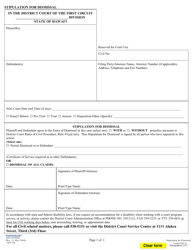 Document preview: Form 1DC21 Stipulation for Dismissal - Hawaii