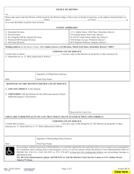 Form 1DC41 Motion for Reconsideration or New Trial; Declaration; Notice of Motion; Certificate of Service - Hawaii, Page 2