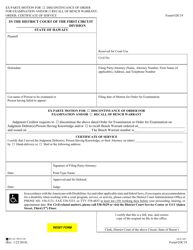 Document preview: Form 1DC19 Ex Parte Motion for Discontinuance of Order for Examination and/or Recall of Bench Warrant; Order; Certificate of Service - Hawaii