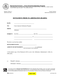 Form 2C-P-213 &quot;Settlement Prior to Arbitration Hearing&quot; - Hawaii